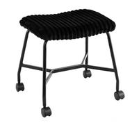 COSTWAY Lot de 2 Tabourets Coiffeuse à roulettes, Charge 150 kg (Noir)