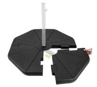 COSTWAY Lot de 4 Dalles de Parasol, Lestage pour Parasol, Base de Parasol Octogonaux en HDPE, 4 Pièces Pieds de Parasol pour Parasol Déporté, Rempli d'eau 58 KG ou de Sable 78 KG, 116 x 110 x 7 CM