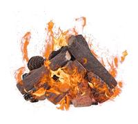 COSTWAY Lot de 9 Pièces en Bois Céramique Décoratif pour Cheminées au Bioéthanol et au Gaz, Fausses Bûches Réalistes pour Foyer Extérieur, Bûches de Différentes Tailles