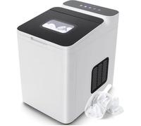 COSTWAY Machine à Glaçons 9 Glaçons 15 kg/Jour Cycle 6 Minutes Nettoyage Automatique Commande Tactile Couvercle en Verre 1,5 L