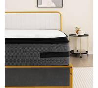 COSTWAY Matelas 140 x 200 cm, 32 cm d'épaisseur, degré de fermeté 2 (H2), 7 zones, matelas en mousse à mémoire de forme respirante