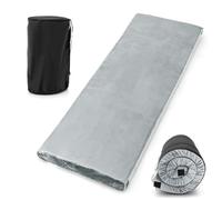 COSTWAY Matelas de Camping en Mousse à Mémoire de Forme, Matelas de Couchage Roulable Léger pour Voyages Randonnée Tissu Détachable et Imperméable, 183 x 62,5 x 6,5 cm (Gris)