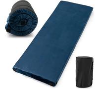 COSTWAY Matelas de camping, matelas de camping en mousse à mémoire de forme, matelas de couchage léger avec housse en flanelle, sac de transport inclus, matelas pour invités pour voyages, randonnées,