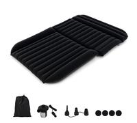 COSTWAY Matelas pour voiture 190x130cm, Matelas gonflable SUV double face, Lit gonflable avec pompe à air & sac de transport, Matelas pour voiture pour coffre de voiture Noir