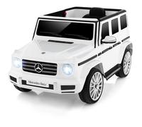 Costway Mercedes-Benz G500 - Voiture Électrique 12v/7 Ah - 4 Moteur, 3-7 Km/H, Télécommande 2.4g, Led, Mp3, Usb, 3 +Ans, Blanc