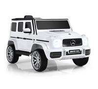 CostwayMercedes-Benz G63 Voiture Électrique 12 V pour Enfants 2 Moteurs Vitesse Max 5 km/h Télécommande Lumières LED MP3 Blanc
