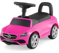 COSTWAY Mercedes-Benz voiture à pousser, voiture à pousser avec espace de rangement sous le siège, klaxon & son moteur, voiture à pousser , voiture à pousser pour enfants 1+ rose