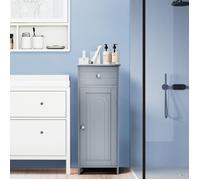 COSTWAY Meuble de Salle de Bain Moderne avec 1 Porte, 1 Tiroir, 2 Étagères Réglables et Dispositif Anti-Dumping, 35,6 x 30,5 x 88 CM