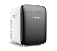 COSTWAY Mini Frigo 15L Réfrigérateur 2 en 1 Fonction de Refroidissement et de Chauffage, Température -3 ℃ ~ 50 ℃, Mini frigo Portable 76 KWh/an pour Maison/Voiture (Noir)