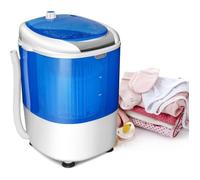 COSTWAY Mini Machine à Laver avec Essoreuse à Cuve Unique 2,5 KG Portable avec Fonction de Chronométrage pour Appartement/Dortoir