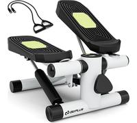 COSTWAY Mini stepper, Twist stepper avec bandes de résistance, résistance & affichage LCD, Swing stepper 100kg, appareil de fitness