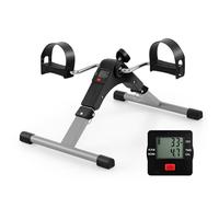 COSTWAY Mini Vélo d'Appartement Pliable pour Exercices, Pédalier d'Appartement avec Résistance Réglable pour Entraînement des Jambes et des Bras Ecran LCD, pour Bureau