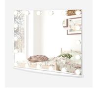 COSTWAY Miroir Maquillage Hollywood-18 Ampoules LED,Tactile,Grossissement 3x, Éclairage Blanc Froid/Chaud/Neutre