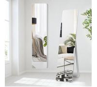 COSTWAY Miroir Sur Pied Psyché Rectangulaire - Miroir HD Pleine Longueur - 160 x 37 CM Grand Format- 2 Installations - Style Moderne