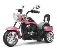 Costway Moto Électrique 6v Pour Enfants Scooter Avec 3 Roues Effet Sonore Et Lumineux, 3km/H Max, 3 Ans+ Style De Chopper Rose Clair