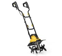 COSTWAY Motobineuse Électrique 1200W Profondeur Travail 22CM Largeur 36CM avec Poignée Pliable Roues Réglables 4 Lames Jaune