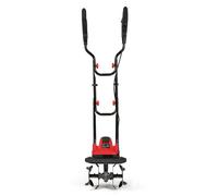 COSTWAY Motobineuse Électrique 750W Profondeur Travail 22CM Largeur 32CM avec Poignée Pliable Roues Réglables 4 Lames Rouge