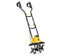 COSTWAY Motoculteur Électrique Filaire Pliable de 10 A, Outil de Jardinage Largeur de Travail de 32 cm et Profondeur de 22 cm Verrouillage de Sécurité, pour Labourage de la Pelouse (Jaune)