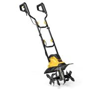 COSTWAY Motoculteur Électrique Filaire Pliable de 10 A, Outil de Jardinage Largeur de Travail de 36 cm et Profondeur de 22 cm Verrouillage de Sécurité, pour Labourage de la Pelouse (Jaune)