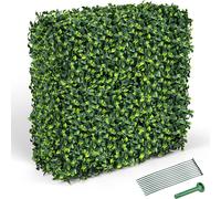 COSTWAY Mur de plantes artificielles, plantes artificielles au sol, plantes artificielles comme séparation de pièce & décoration, avec feuilles PE réalistes, 92x38x86cm