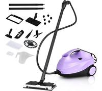 COSTWAY Nettoyeur Vapeur Haute Pression 2000W avec 19 Accessoires, Balai Vapeur Portable Pressurisé Polyvalent 4 Bars avec Réservoir de 1,5 L pour Nettoyer Plancher Tapis Rideaux (Violet)