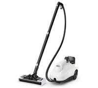 COSTWAY Nettoyeur Vapeur Portable de 2000W pour Maison, Machine à Nettoyer à Vapeur Roulante Pression Haute de 5 Bars avec Accessoires & Réservoir de 1,8 L, pour Sol Fenêtre Verre Tapis (Blanc)