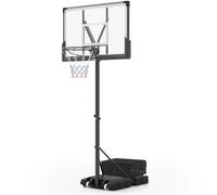 COSTWAY Panier de Basket-Ball Hauteur Réglable 125-305 cm, Support de Basketball Mobile Extérieur avec Panneau Arrière Incassable Base Remplissable et Roues, pour Enfants Adultes