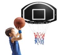 COSTWAY Panier de Basket Mural 43 cm avec Panneau Incassable, Panier Basket-Ball avec Filet Toutes Saisons Accessoires Complets, pour Enfants Adolescents Adultes, 72 x 45,5 cm, Noir+Blanc