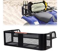 COSTWAY Panier pour Véhicule Tout Terrain en Métal avec Conception en Maille, Panier à Bagages Grand Espace de Rangement à 2 Niveaux 104 x 67 x 34,5 cm, Noir