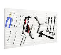 COSTWAY Panneau Mural Porte-Outils Lot de 4 avec 32 Bandes Magnétiques Puissantes, Système de Rangement Mural pour Outils Peu Encombrants, pour Atelier Garage