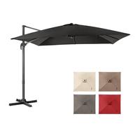 COSTWAY Parasol Déporté Pliable Ø3M avec Base Croisée-Rotation à 360°, 3 Réglages d'Inclinaison-Event pour Jardin et Terrasse, Noir