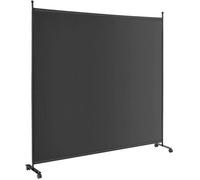 COSTWAY Paravent pour l'Intérieur & l'Extérieur- 184 x 184 CM à Roulettes Écran de Confidentialité,Protéger Privé Noir