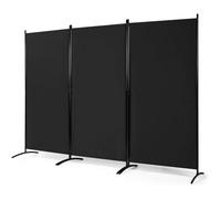 COSTWAY Paravent sur Pied 3 Panneaux Pliable,Cloison de Séparation Pièce Protéger Privée, 260 x 183 CM Noir