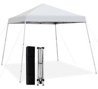 COSTWAY Pavillon pliable 3x3m, pavillon de jardin Pop Up réglable en hauteur sur 3 niveaux avec sac de transport, pavillon étanche, résistant à l'hiver, protection UV 50+ blanc