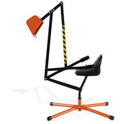 COSTWAY Pelle à Sable Excavateur Enfant avec Siège Rotatif & Bras Flexible, Pelleteuse Excavatrice Manuelle avec Cadre Métal & Base Croisée, Charge 50kg pour Sable Terre Neige, 3 Ans+