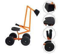 COSTWAY Pelle à Sable Excavateur Enfants - Siège Rotatif 360° - Cadre Métal - Jouet Extérieur pour Sable Terre Neige - 3 Ans+