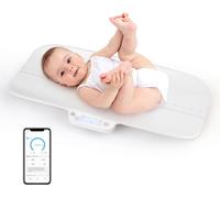 COSTWAY Pèse-bébé Digtal, pèse-bébé Bluetooth multifonctionnel jusqu'à 30 kg, pèse-bébé pour allaitement, pèse-animal avec 4 modes de mesure, échelle de poids et de hauteur, fonction de tare et de mai