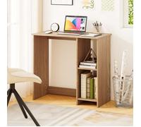 COSTWAY Petit Bureau d'Ordinateur de 40 x 80 x74 cm avec 2 Compartiments Moderne pour Petit Espace Naturel