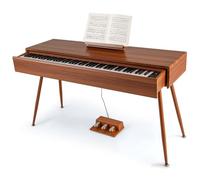 COSTWAY Piano Numérique 88 Touches avec Tiroir & Pupitre Amovible, Clavier Piano Électrique avec 3 Pédales & Enregistrement & Lecture, Haut-Parleurs, USB MIDI, 800 Tonalités pour Débutants