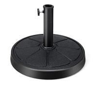 COSTWAY Pied de Parasol Déporté φ45CM 14KG, Base de Parasol en Résine pour Parasol 38/48 mm, Tuyau en Métal, Lestage de Parasol pour Balcon, Jardin, Patio, Terrasse, Piscine