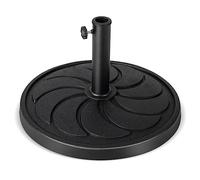 COSTWAY Pied de Parasol Déporté φ54CM 18KG, Base de Parasol en Résine pour Parasol 38/48 mm, Tuyau en Métal, Lestage de Parasol pour Balcon, Jardin, Patio, Terrasse, Piscine