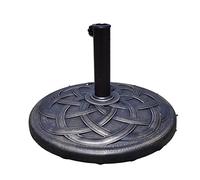COSTWAY Pied de Parasol en Résine avec Motif Exquis, Base de Parasol pour Mât de Parapluie φ38mm ou φ48mm, Convient pour Balcon, Jardin, Plage, Bronze (Φ545xH350mm)