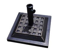 COSTWAY Pied de Parasol en Résine avec Motif Exquis, Base de Parasol pour Mât de Parapluie φ38mm ou φ48mm, Convient pour Balcon, Jardin, Plage, Bronze (Φ440xH330mm)