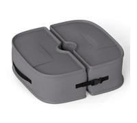 COSTWAY Pied de Parasol Sac Lestage, Poids de Base en Tissu Oxford, Remplissable de 40 kg de Sable, Ouverture Latérale & Poignées, Support pour Parasols Déporté et Droit Inclinable (Rond,Gris)