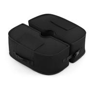 COSTWAY Pied de Parasol Sac Lestage, Poids de Base en Tissu Oxford, Remplissable de 40 kg de Sable, Ouverture Latérale & Poignées, Support pour Parasols Déporté et Droit Inclinable (Rond,Noir)