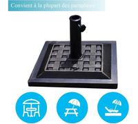 Costway Pieds De Parasol En Résine 12kg Noir Pour Poteau De Parapluie Dia.38mm Ou 48mm Forme Carré Terrasse Cour Jardin Multicolore