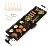 COSTWAY Plancha Electrique Antiadhésive 8 Personnes - 1800W - Température Réglable, Thermal Rapide-Collecteur d¿Huile
