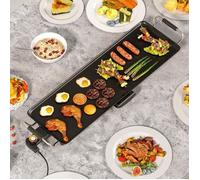 COSTWAY Plancha Electrique Antiadhésive 8 Personnes - 1800W - Température Réglable, Thermal Rapide-Collecteur d’Huile