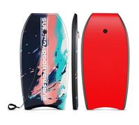 COSTWAY Planche de Bodyboard 33"/37"/41" en XPE et HDPE | Planche de Surf avec Queue en Croissant avec Double Canal et Longe pour Poignet, Idéal pour Enfants Adolescents Adultes