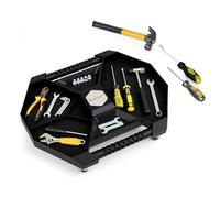 COSTWAY Plateau Outils Roulant, Porte-Outils avec 4 Roues Pivotantes 360° et 4 Compartiments, Poignées Pratiques, Léger pour Garage, Atelier, Mécaniciens, Charge 13,5 KG
